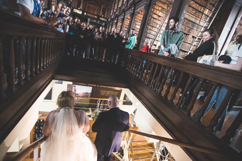 Candid wedding photograph taken in Dublin by E17