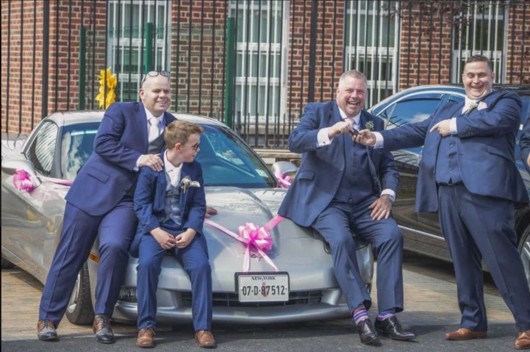 Wedding guests celebrating at a reception in Dublin