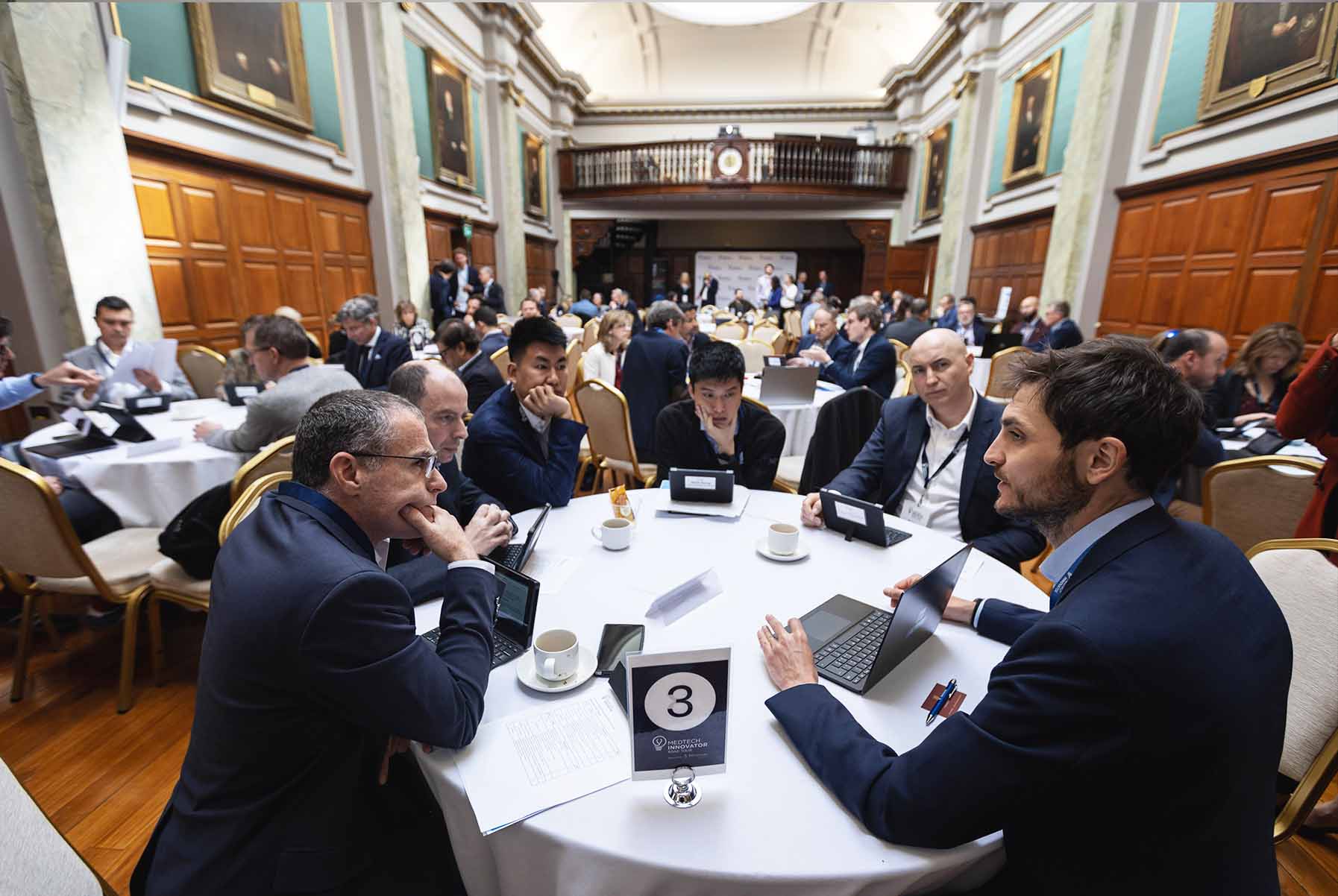 Corporate photographer capturing a speaker at a business conference in Dublin