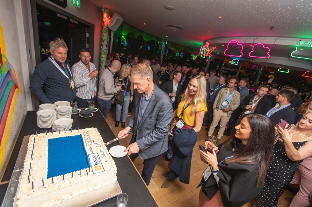 Cake Cutting And Speech During Company Event - E17