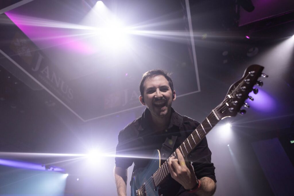 Funny Shot Of Guitart Player Playing Acdc Song At The Gala Awards In Dublin Ireland Photographed By Talented Photographer - E17
