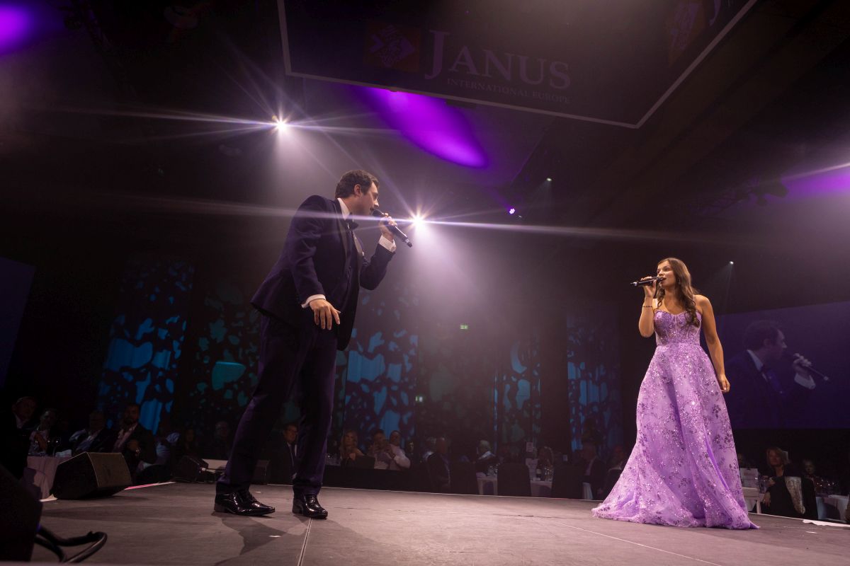 Singers performing at a corporate gala awards night in Dublin