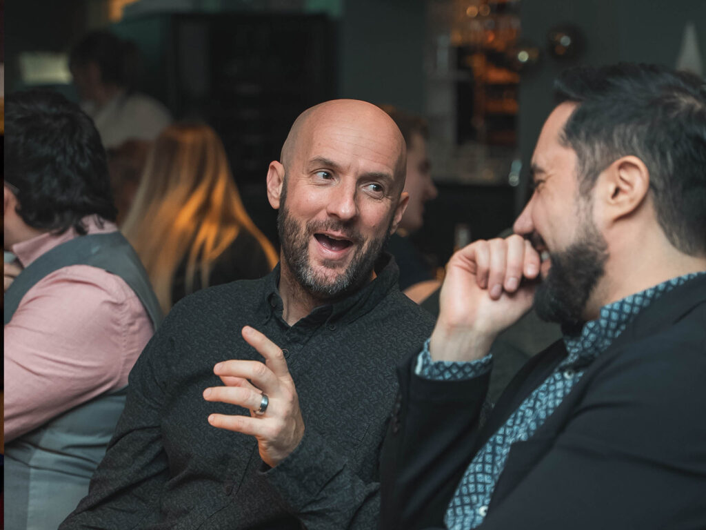corporate photographer - conference photography in dublin - two event guests