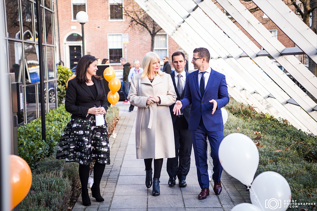 Press photographer covering a PR event in Dublin