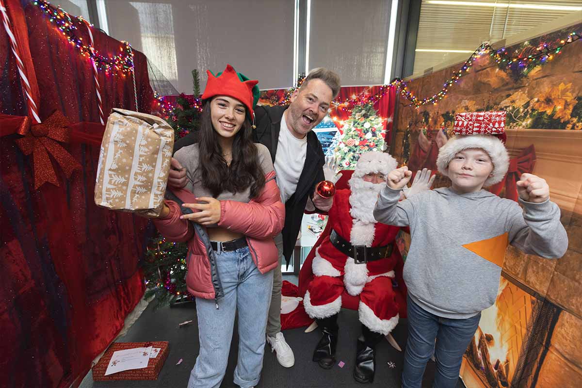 Guests celebrating at an office Christmas party in Dublin