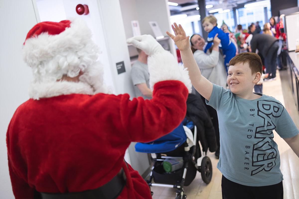 santa clause in the office in dublin ireland