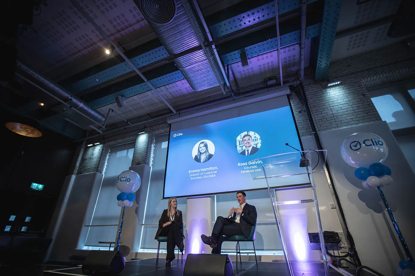 Speaker at a business conference at the Guinness Storehouse